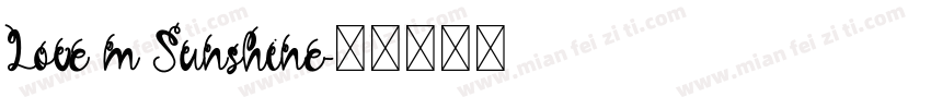 Love m Sunshine字体转换